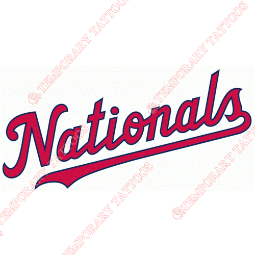 Washington Nationals Customize Temporary Tattoos Stickers NO.2025